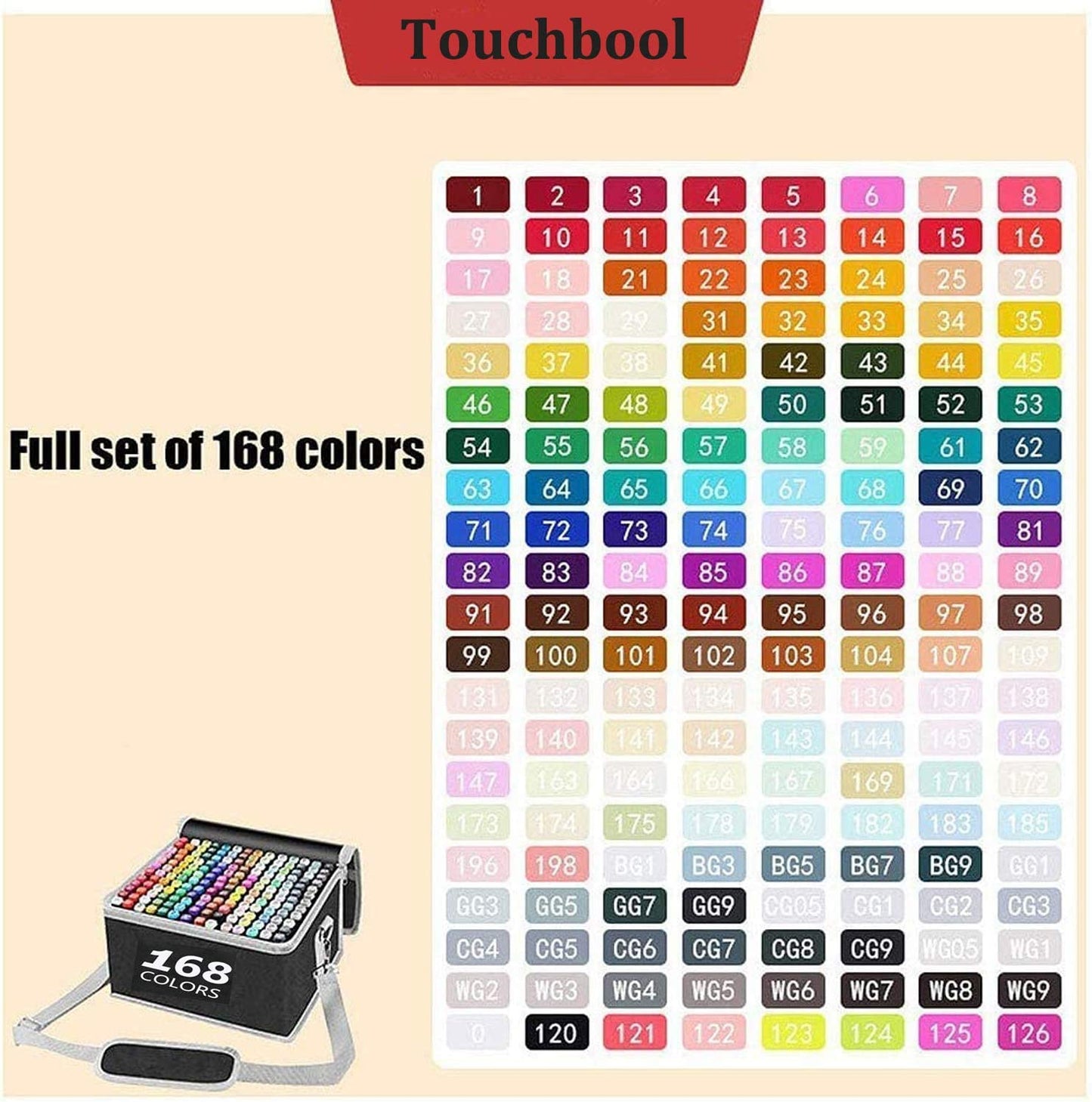 NNEDSZ 168 Colours Graffiti Pen Permanent Marker Pens Set for Adults and Children