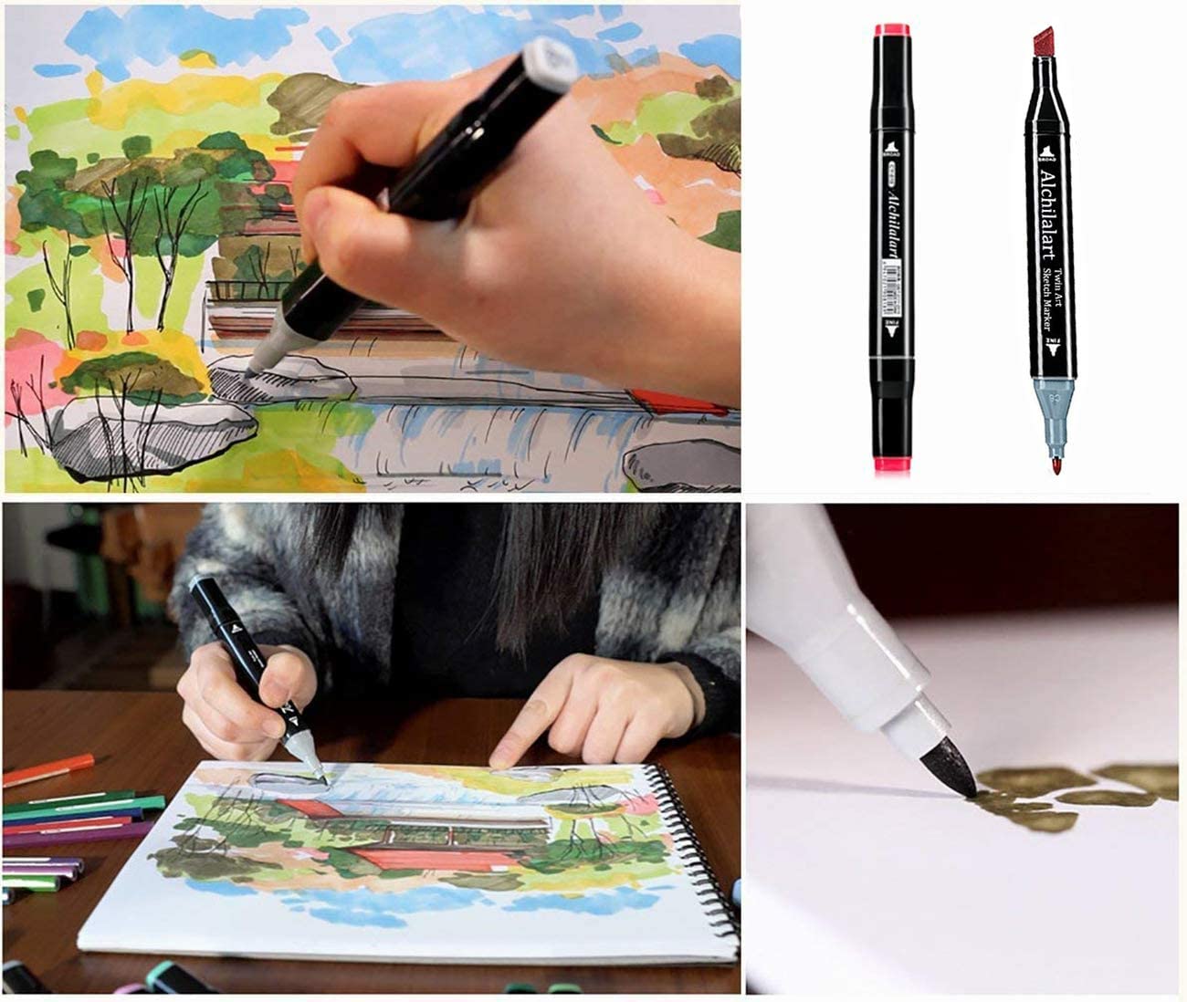 NNEDSZ 168 Colours Graffiti Pen Permanent Marker Pens Set for Adults and Children